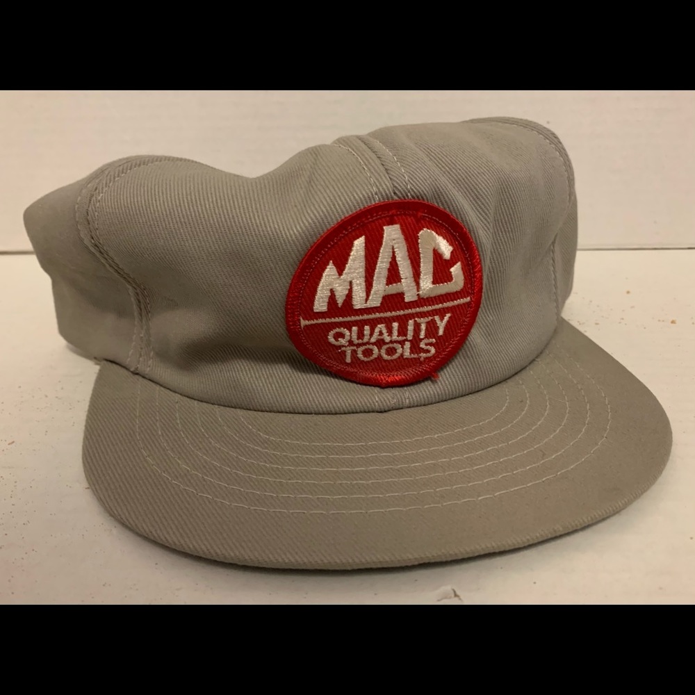 🔥Vintage MAC QUALITY TOOLS SnapBack Hat Cap Retro Patch Gray🔥
